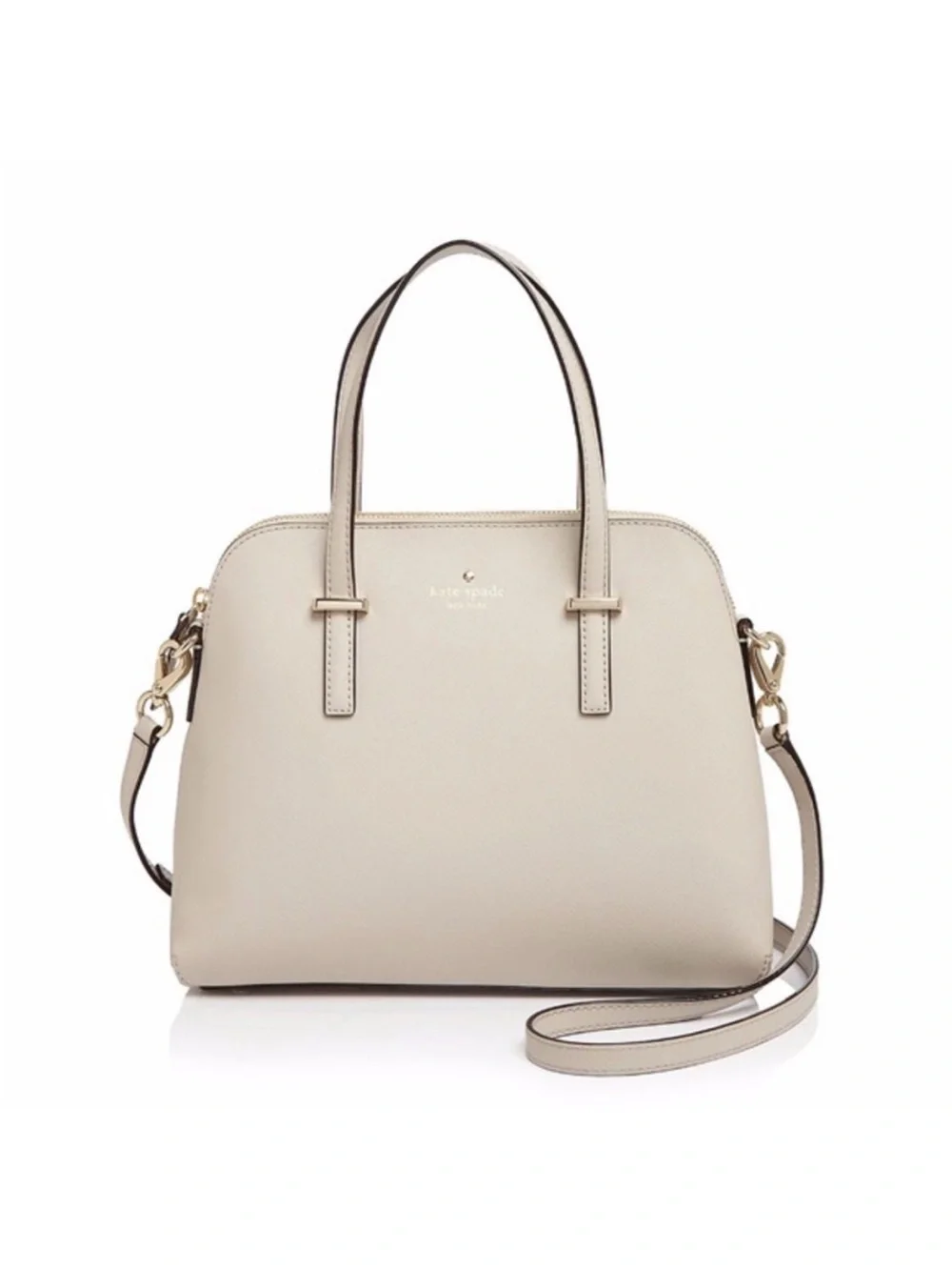kate spade Cream Dome Satchel with Gold Hardware - no strap